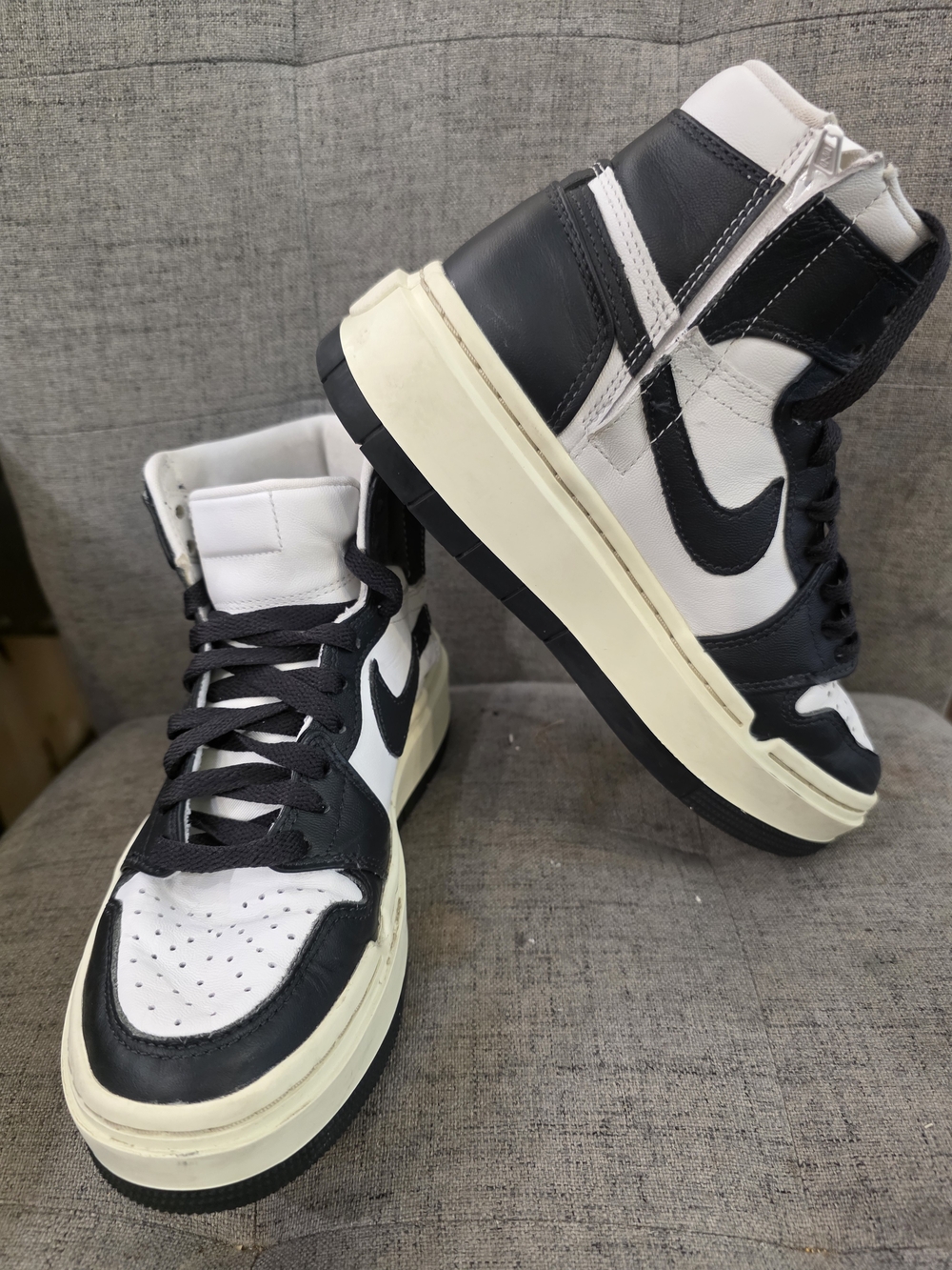 Nike Women's Air Jordan 1 Elevate High "White Black" (Panda) Platform